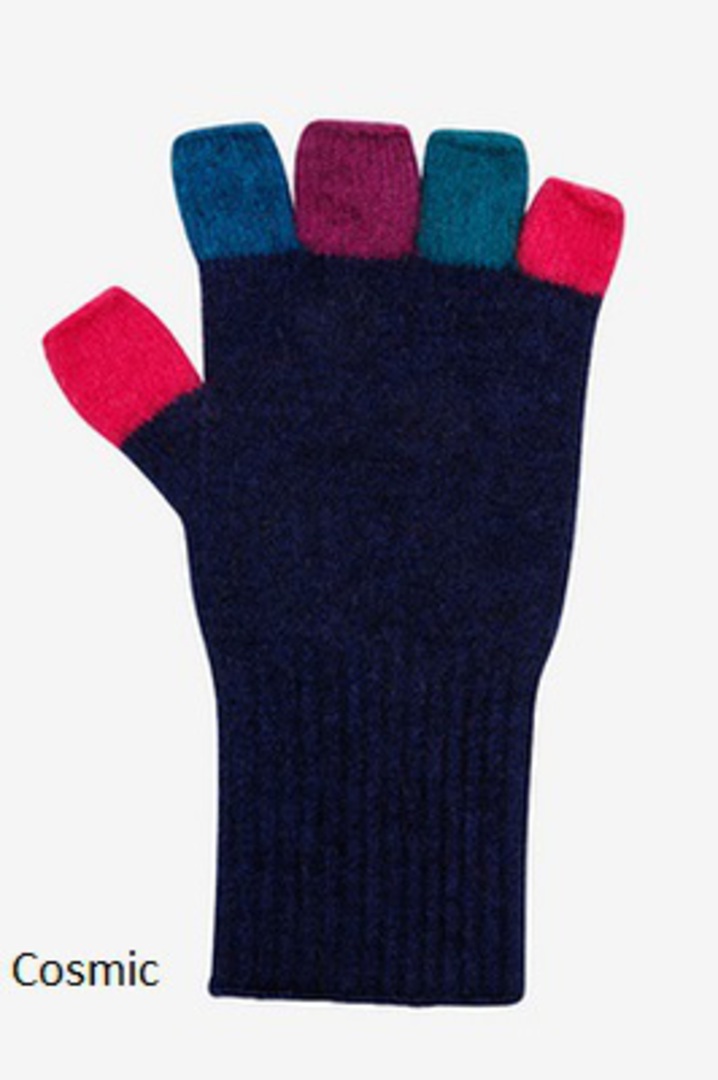 Merino Possum Multicolour Womens Fingerless Glove image 3